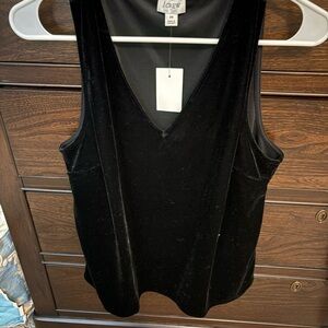 J. Crew Black Velvet Tank Top